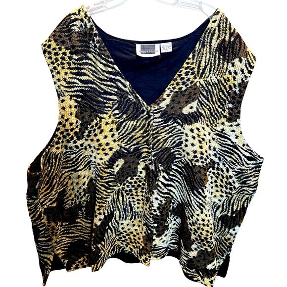 Maggy Barns 4X Brown Heavy Women's Quality Vest Plus Size 4XL 30W 32W - Picture 2 of 7